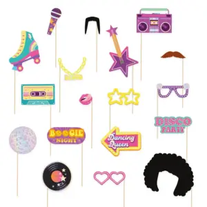 Accesorios de fotografía de papel Retro Disco 18 uds.