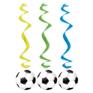 Adorno colgante Fútbol, 3 uds.