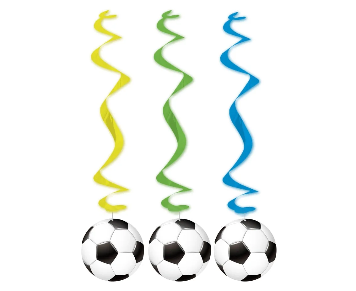 Adorno colgante Fútbol, 3 uds.