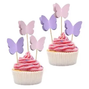 Adornos para cupcakes Mariposa, papel, 10 cm, 6 uds.