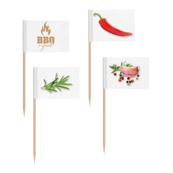 Adornos para fiestas BBQ & Grill, papel, 7 cm, 30 uds.