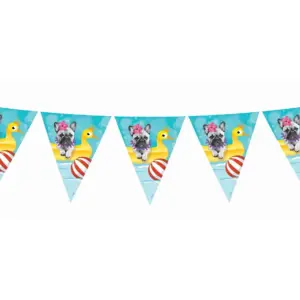 Bandera de fiesta hawaiana, plástico, 360 cm, 11 banderas