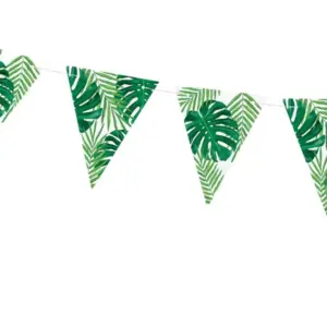Bandera de papel Aloha - Hojas, 1,3 m