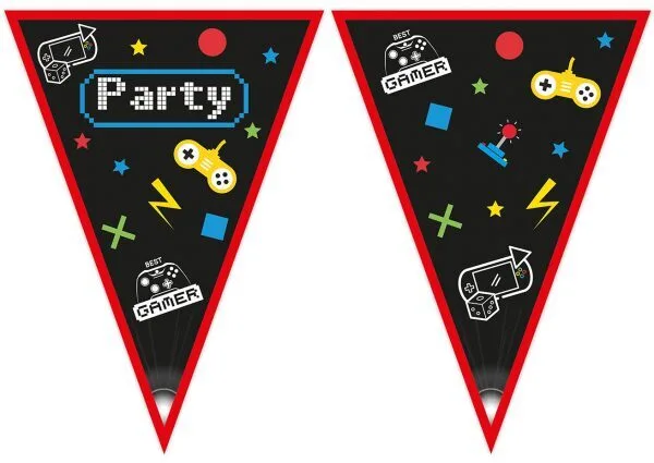 Bandera de papel Gamer Party, 230 cm