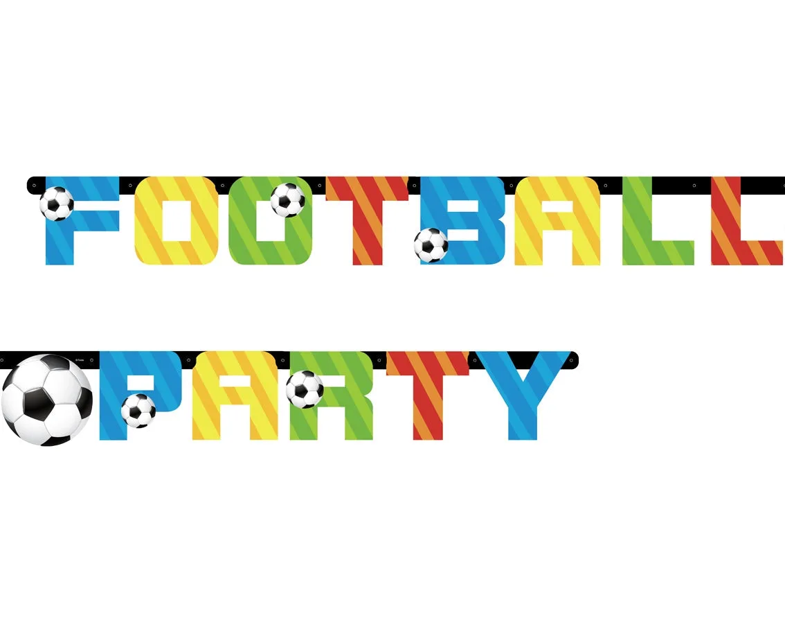 Banderín de papel Football Party, 160 cm