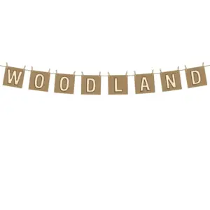 Banderín de papel Woodland, papel kraft, 115 cm