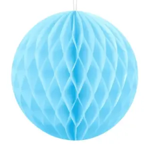 Bola Favo de Mel, azul cielo, papel de seda, 10 cm, 1 ud.