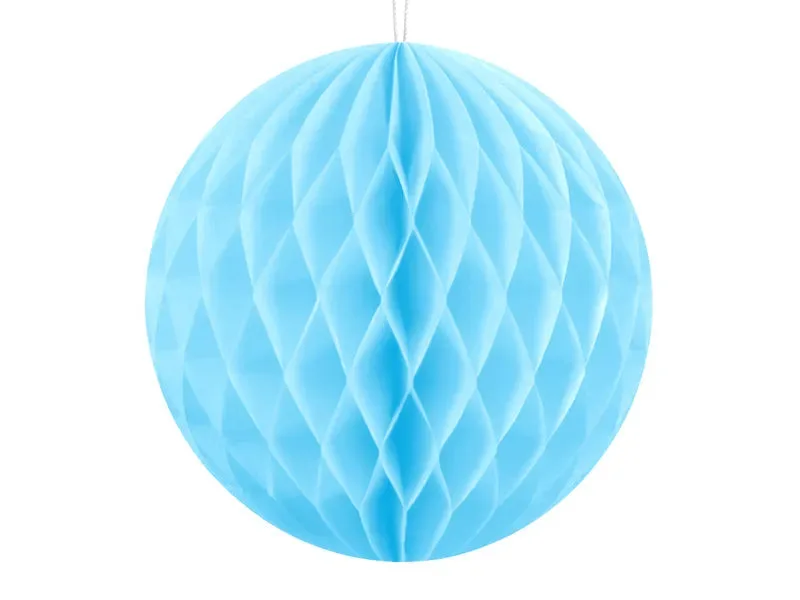 Bola Favo de Mel, azul cielo, papel de seda, 10 cm, 1 ud.