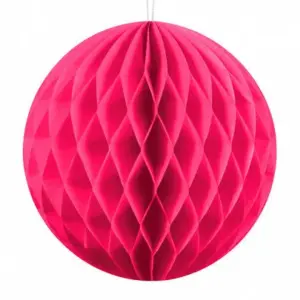 Bola Favo de Mel, fucsia, papel de seda, 20 cm, 1 ud.