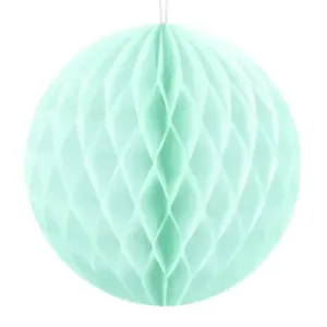 Bola Favo de Mel, menta claro, papel de seda, 10 cm, 1 unidad