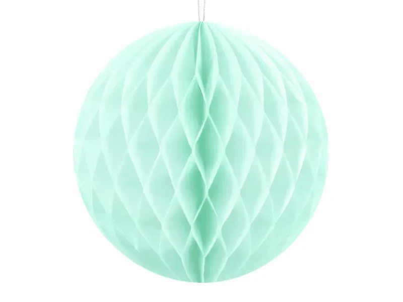 Bola Favo de Mel, menta claro, papel de seda, 10 cm, 1 unidad