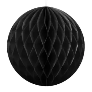 Bola Favo de Mel, negra, papel de seda, 10 cm, 1 ud.