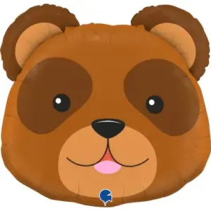 Cabeza de oso hecha con globo de aluminio, 29" / 74 cm
