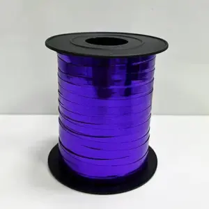 Cinta de plástico para rizar, azul metalizado, 250 m