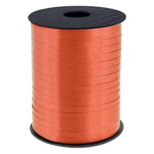 Cinta de plástico para rizar, color naranja, 500 m