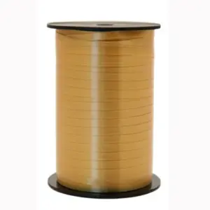 Cinta de plástico para rizar, color oro amarillo, 500 m