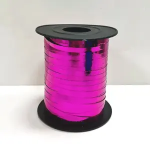 Cinta de plástico para rizar, rosa metalizado, 250 m