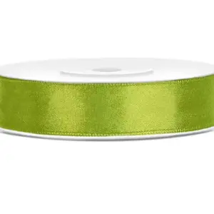 Cinta de raso verde 12 mm x 25 m