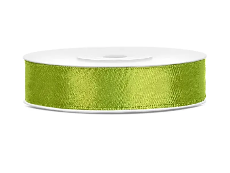 Cinta de raso verde 12 mm x 25 m
