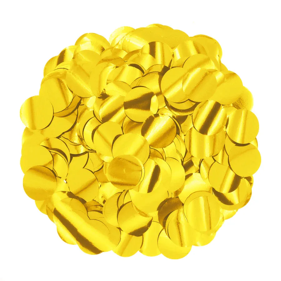 Círculos de confeti dorados, 1 cm, paquete de 15 g
