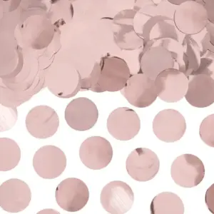 Círculos de confeti, oro rosa, 2,5 cm, paquete de 15 g