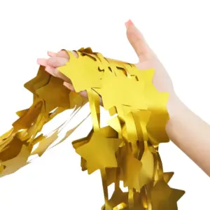 Cortina de fiesta Estrellas, oro mate, 100 x 200 cm