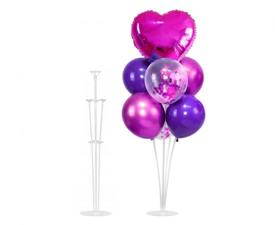Estante para decoración con globos, 7 globos, 74 cm
