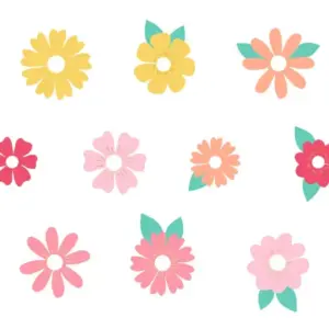 Etiquetas para bebidas Flores, mezcla, 5,5-9,5x5,7-10 cm, 10 uds.