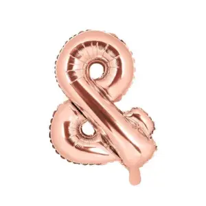 Globo de aluminio ''&'', 35 cm, oro rosa