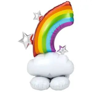 Globo de aluminio Arcoíris en la nube, AirLoonz, 52" / 132 cm