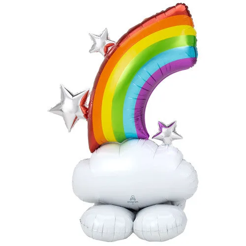 Globo de aluminio Arcoíris en la nube, AirLoonz, 52" / 132 cm