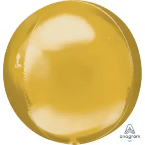 Globo de aluminio con anagrama ORBZ, dorado, 4 dimensiones, 15"/38 cm