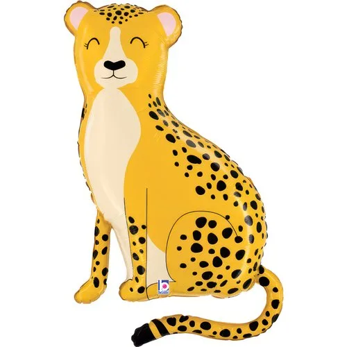 Globo de aluminio con diseño de guepardo o leopardo, 40" / 102 cm