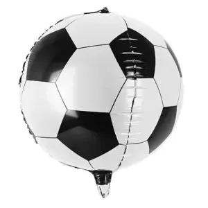 Globo de aluminio con forma de balón de fútbol, 3D, 16"/40 cm