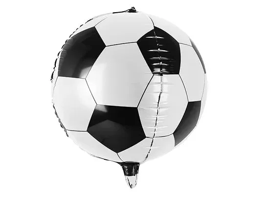 Globo de aluminio con forma de balón de fútbol, 3D, 16"/40 cm