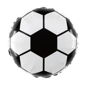Globo de aluminio con forma de balón de fútbol, redondo, 45 cm