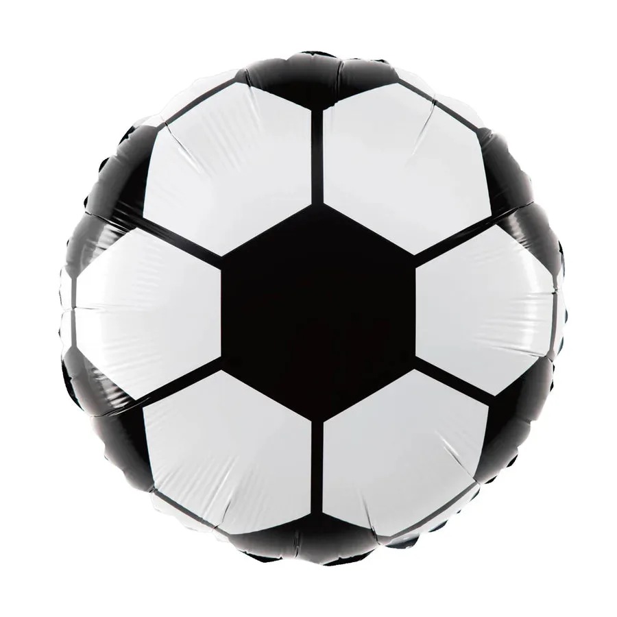 Globo de aluminio con forma de balón de fútbol, redondo, 45 cm