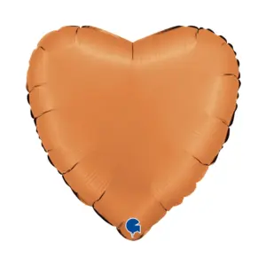 Globo de aluminio con forma de corazón, color caramelo satinado, 18" / 46 cm