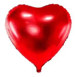 Globo de aluminio con forma de corazón, color rojo, 45 cm