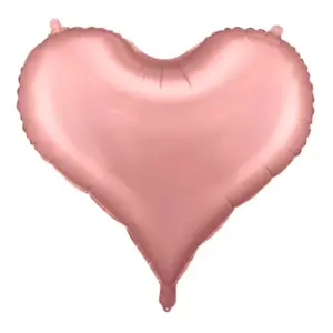 Globo de aluminio con forma de corazón, color rosa satinado, 61 x 53 cm