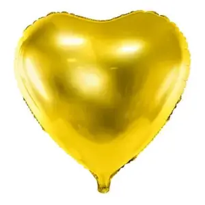 Globo de aluminio con forma de corazón, dorado, 24"/60 cm