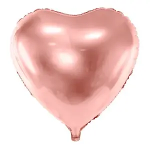 Globo de aluminio con forma de corazón, oro rosa, 28" / 73 cm