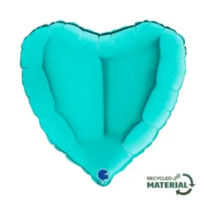Globo de aluminio con forma de corazón, Tiffany, 18" / 46 cm