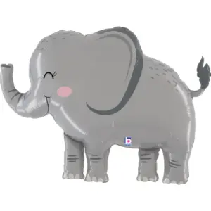 Globo de aluminio con forma de elefante, 33"/84 cm