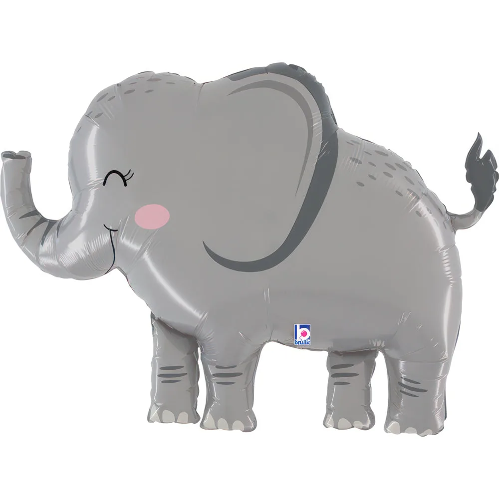 Globo de aluminio con forma de elefante, 33"/84 cm