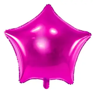 Globo de aluminio con forma de estrella, color rosa oscuro, 42 cm