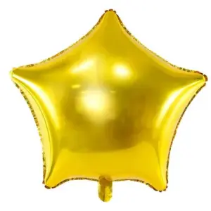Globo de aluminio con forma de estrella, dorado, 17"/42 cm