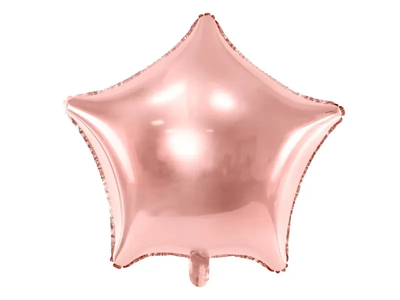Globo de aluminio con forma de estrella, oro rosa, 70 cm