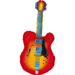 Globo de aluminio con forma de guitarra, 35"/89 cm