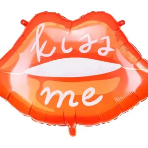 Globo de aluminio con forma de labios - Bésame, 34 x 25,5" / 86,5 x 65 cm